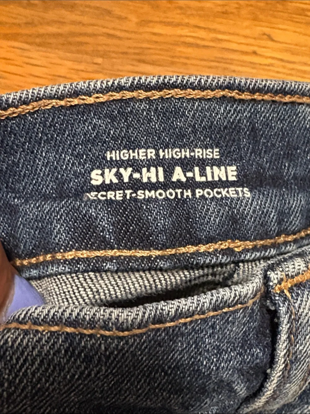 OLD NAVY sky-hi A-line jean shorts